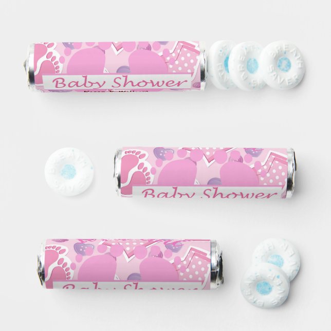Custom Girl Baby Shower Breath Mints (Assorted)