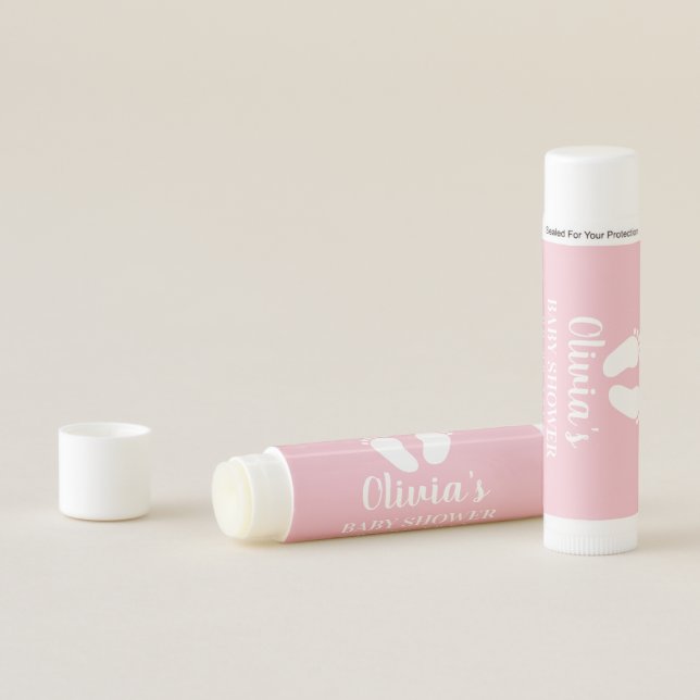 Custom girl baby shower lip balm party favor gift (In Situ)