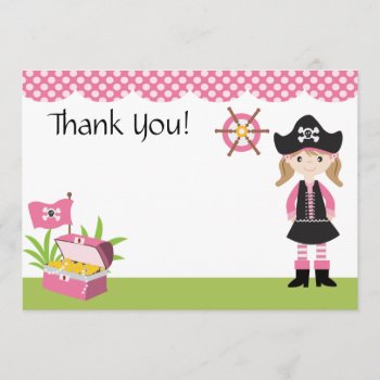 Custom Girl Pirate Thank You by wingding at Zazzle