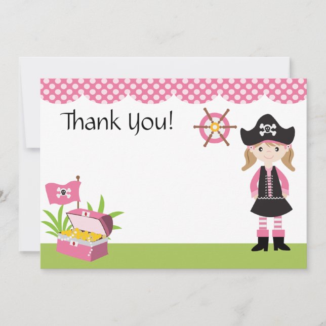Custom Girl Pirate Thank You (Front)