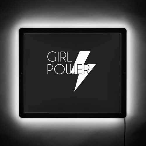 Custom Girl Power Cool Stylish White SVG Design   LED Sign