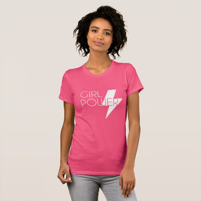 Custom Girl Power Cool Stylish White SVG Design T-Shirt (Front Full)