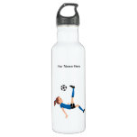 Custom Girl Soccer Player Themed Water Bottle at Zazzle