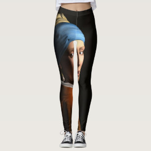 Custom Girl With A Pearl Earring leggings