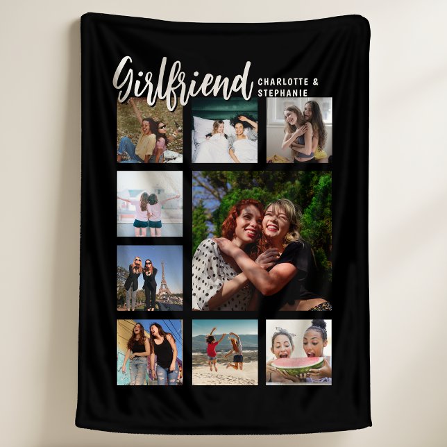 Custom Girlfriend Photo Collage Sherpa Blanket (Creator Uploaded)