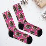 Custom Girlfriend Photo Pink Love Socks