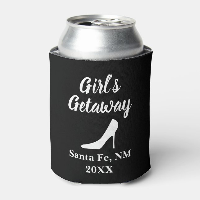 Custom girl's getaway weekend trip beverage holder can cooler (Can Front)