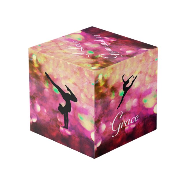 Custom Girls Gymnastics Cube (Back Angled)