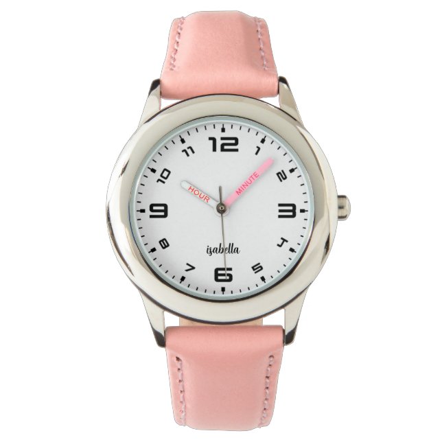 Custom Girls Name  Glitter Strap Kids Watch (Front)