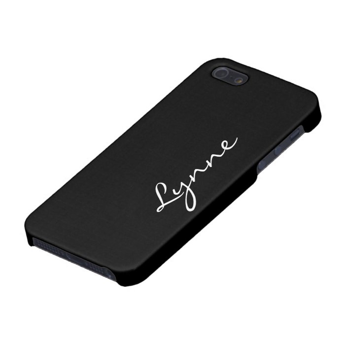 Custom girls name initial letter L black stylish Covers For iPhone 5