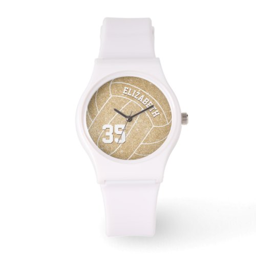 custom girls name jersey number volleyball sports watch