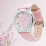 Custom Girls Name Pink Daisy Kids Watch<br><div class="desc">Keep track of time with our Custom Girls' Name Pink Daisy Kids Watch! Featuring a cute pink daisy design,  this watch can be personalized with her name. Perfect for helping her stay on schedule in style.</div>