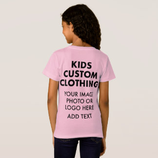 Custom GIRL'S PINK FINE JERSEY T-SHIRT