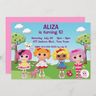 Custom Girls Ragdoll Birthday Party Invitation