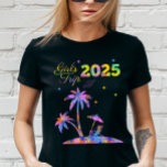 Custom Girl's Trip 2025 Bachelorette  T-Shirt<br><div class="desc">Dreaming of a summer bachelorette party by a beach? Our custom Girl's Trip 2025 shirt is a go to trendy and stunning addition to make your bridal party a truly unforgettable. Personalize it to make a fun coordinated team look for the celebration. It is a perfect keepsake to remember your...</div>
