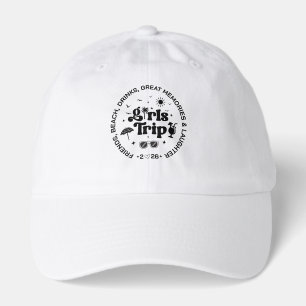 Custom Girls Trip Beach Vacation Sun Palm Tree Hat