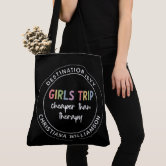 Bestie Custom Tote Bag Girl's Trip Cheaper Than Therapy