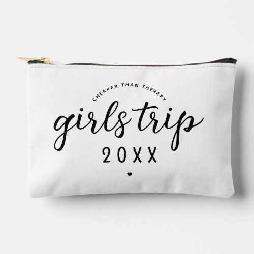 Custom Girls Trip Cheaper Than Therapy  Vacation Accessory Pouch