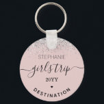 Custom Girls Trip | Girls Weekend Glitter Confetti Keychain<br><div class="desc">Custom Girls Trip | Girls Weekend Glitter Confetti effect - This customizable design is perfect for a girls trip or weekend!</div>