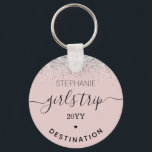 Custom Girls Trip | Girls Weekend Glitter Confetti Keychain<br><div class="desc">Custom Girls Trip | Girls Weekend Glitter Confetti effect - This customizable design is perfect for a girls trip or weekend!</div>