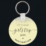 Custom Girls Trip | Girls Weekend Glitter Confetti Keychain<br><div class="desc">Custom Girls Trip | Girls Weekend Glitter Confetti effect - This customizable design is perfect for a girls trip or weekend!</div>