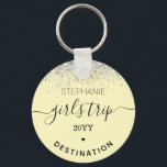 Custom Girls Trip | Girls Weekend Glitter Confetti Keychain<br><div class="desc">Custom Girls Trip | Girls Weekend Glitter Confetti effect - This customizable design is perfect for a girls trip or weekend!</div>