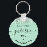 Custom Girls Trip | Girls Weekend Glitter Confetti Keychain<br><div class="desc">Custom Girls Trip | Girls Weekend Glitter Confetti effect - This customizable design is perfect for a girls trip or weekend!</div>