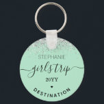 Custom Girls Trip | Girls Weekend Glitter Confetti Keychain<br><div class="desc">Custom Girls Trip | Girls Weekend Glitter Confetti effect - This customizable design is perfect for a girls trip or weekend!</div>