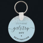 Custom Girls Trip | Girls Weekend Glitter Confetti Keychain<br><div class="desc">Custom Girls Trip | Girls Weekend Glitter Confetti effect - This customizable design is perfect for a girls trip or weekend!</div>