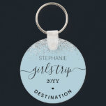 Custom Girls Trip | Girls Weekend Glitter Confetti Keychain<br><div class="desc">Custom Girls Trip | Girls Weekend Glitter Confetti effect - This customizable design is perfect for a girls trip or weekend!</div>