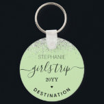 Custom Girls Trip | Girls Weekend Glitter Confetti Keychain<br><div class="desc">Custom Girls Trip | Girls Weekend Glitter Confetti effect - This customizable design is perfect for a girls trip or weekend!</div>