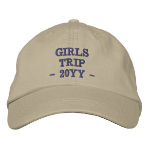 Custom Girls Trip   Girls Weekend Vacation Embroidered Baseball Cap