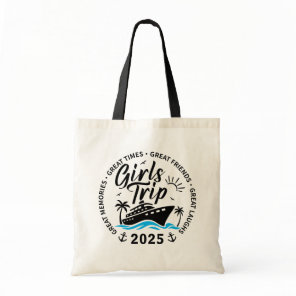 Custom Girls Trip Group Matching Cruise Vacation Tote Bag