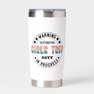 Custom Girls Trip in Progress Gradient Funny Insulated Tumbler