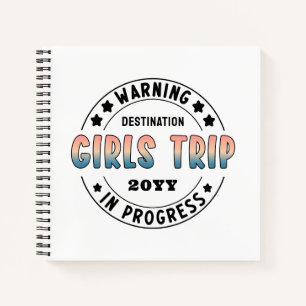 Custom Girls Trip in Progress Gradient Funny Notebook