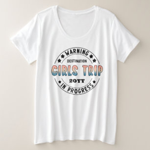 Custom Girls Trip in Progress Gradient Funny Plus Size T-Shirt