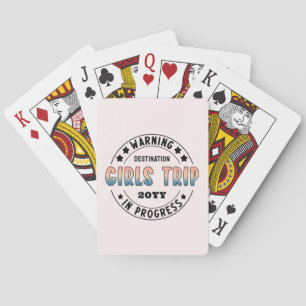 Custom Girls Trip in Progress Gradient Funny Poker Cards