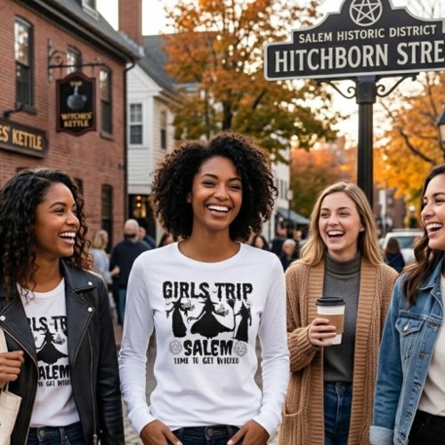 Custom Girls Trip Salem Matching Tri-Blend Shirt