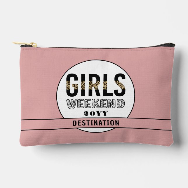 Custom Girls Weekend Girls Trip Vacation Accessory Pouch (Front)