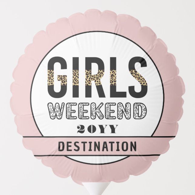 Custom Girls Weekend Girls Trip Vacation Balloon (Back)