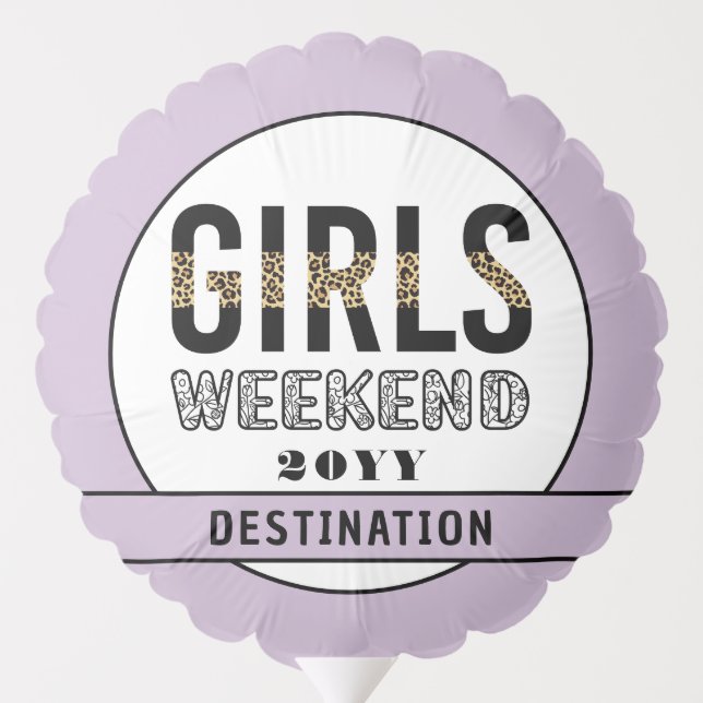Custom Girls Weekend Girls Trip Vacation Balloon (Back)