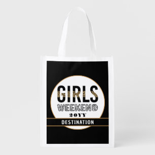 Custom Girls Weekend Girls Trip Vacation Grocery Bag