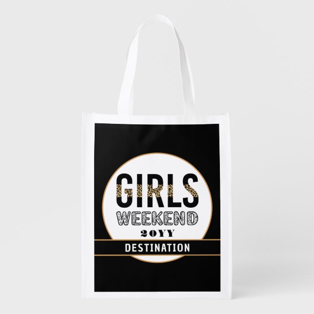 Custom Girls Weekend Girls Trip Vacation Grocery Bag (Front)