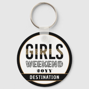 Custom Girls Weekend Girls Trip Vacation Keychain