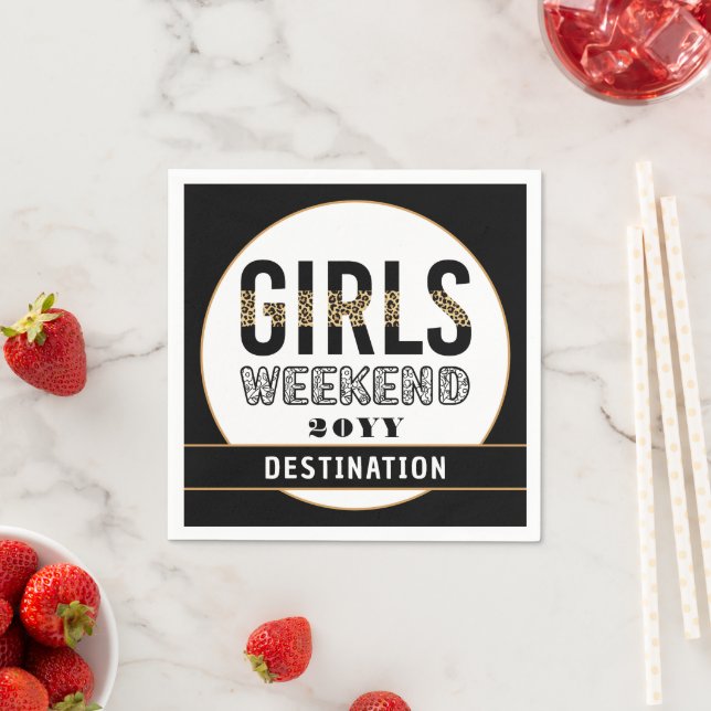 Custom Girls Weekend Girls Trip Vacation Napkins (Insitu)
