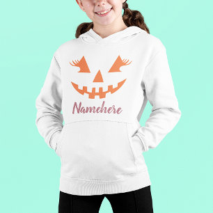 Custom Girly Jack O Lantern Pumpkin Halloween Hoodie