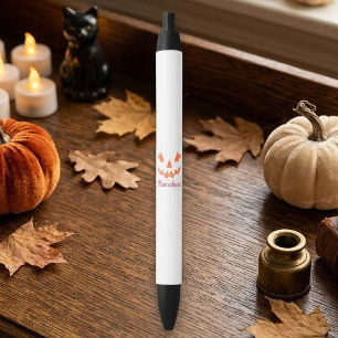 Custom Girly Jack O Lantern Pumpkin Halloween Pen