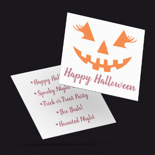 Custom Girly Jack O Lantern Pumpkin Halloween Program