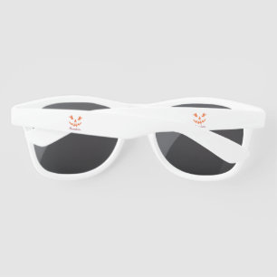 Custom Girly Jack O Lantern Pumpkin Halloween Sunglasses