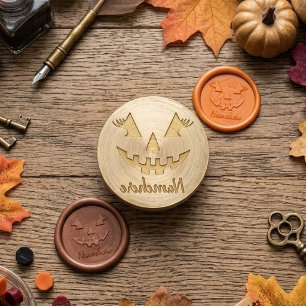 Custom Girly Jack O Lantern Pumpkin Halloween Wax Seal Stamp